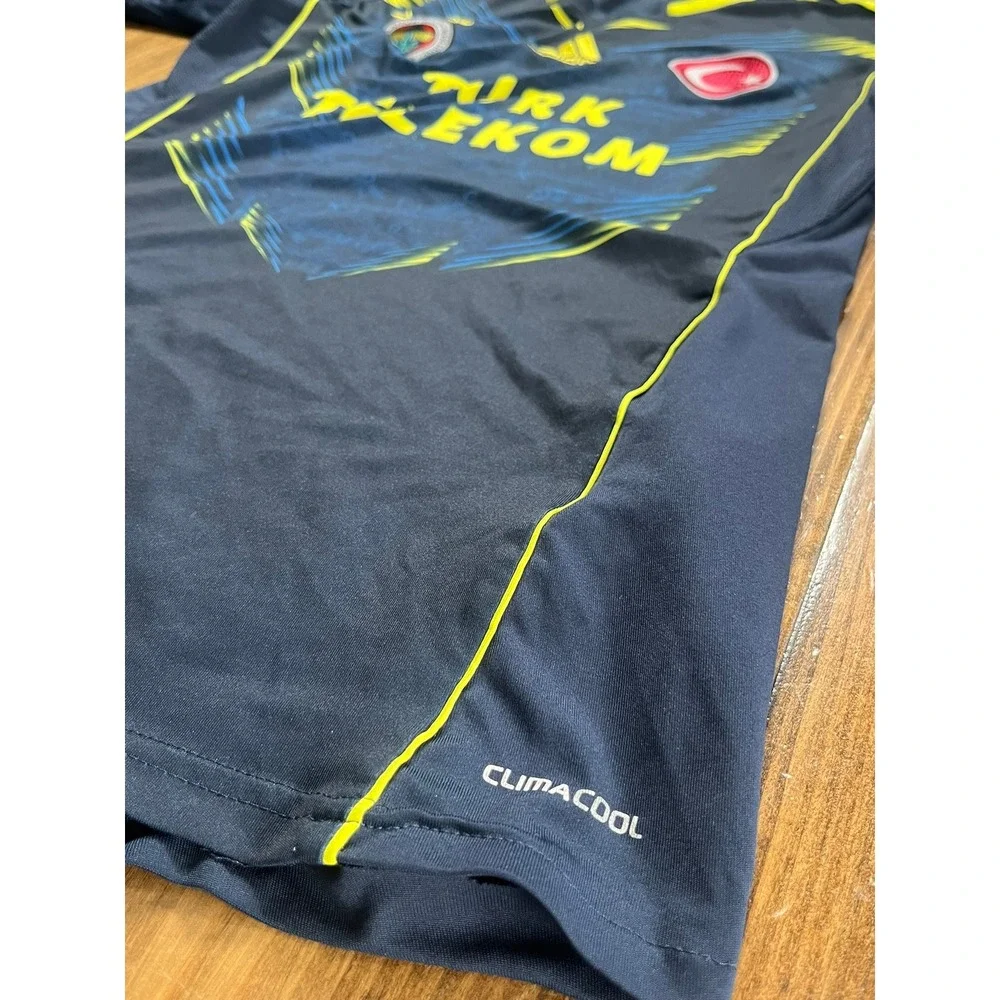 Adidas Fenerbahçe SK Soccer Jersey Navy Yellow‎ Türk Telekom ClimaCool Kit Men S